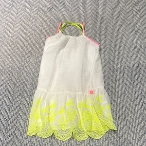 Billieblush White Dress with Neon Accents never worn